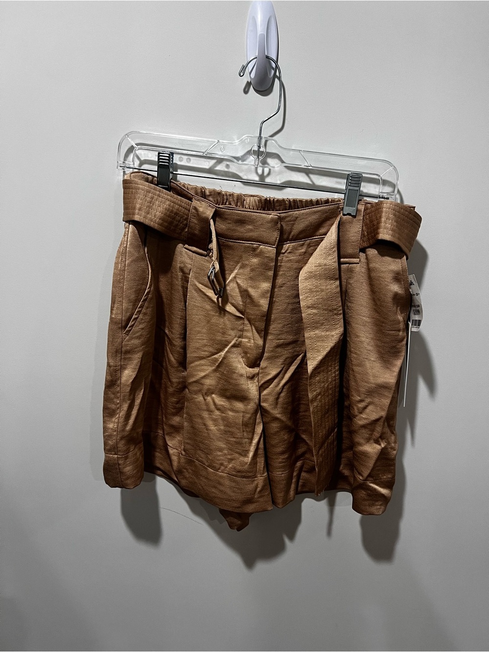 Rachel Zoe Brown Paperbag Waist Shorts with Tie Belt